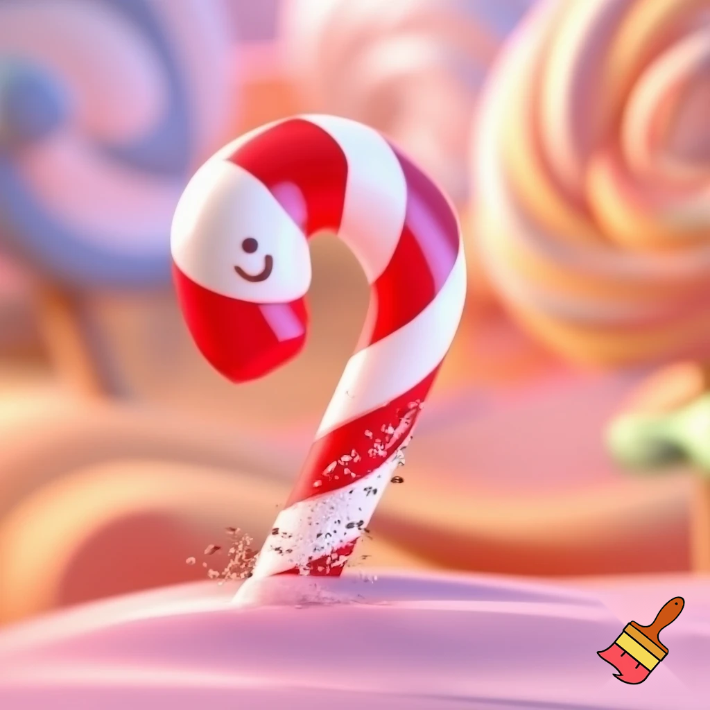 Candy walking stick walking