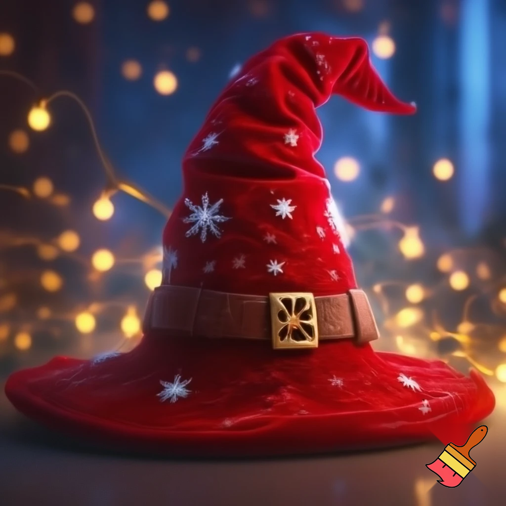 Christmas wizard hat a red one