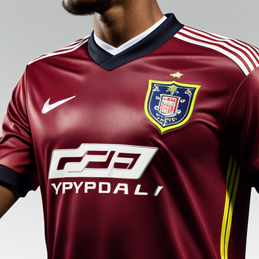 A nike football kits with club logos and sponsors 