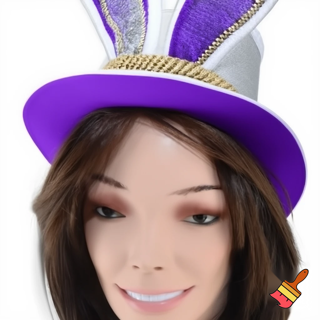 Easter bunny top hat headband, purple and white gold and silver top hat black purple dark purple special hat in delicate purple white, purple and white