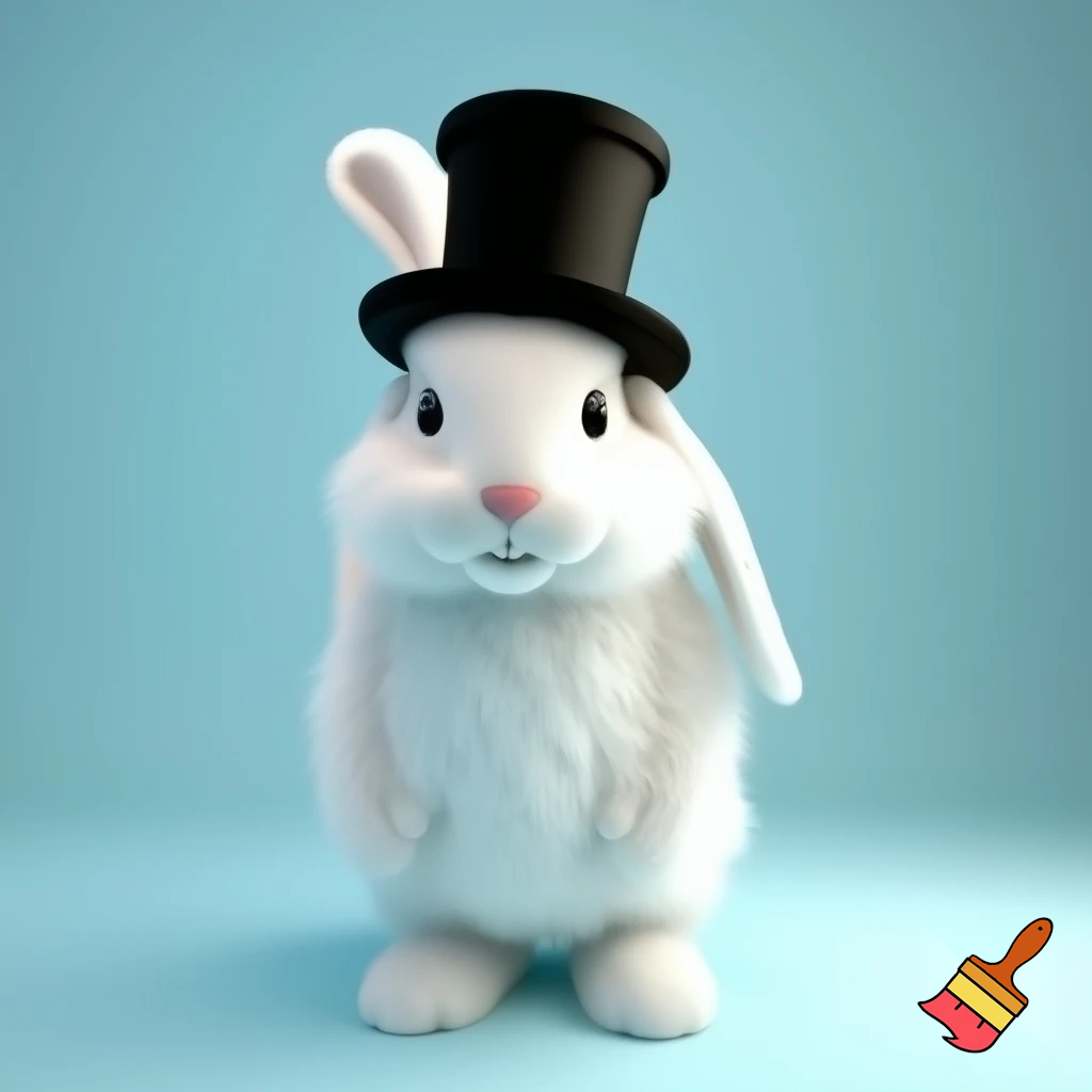 Easter bunny mascot top hat costume