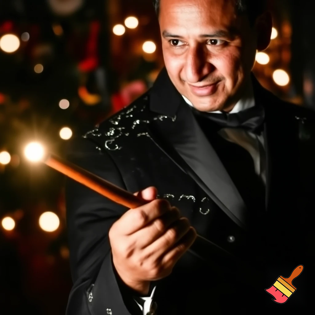 Magic magic Christmas magician an adult kid an adult kid wand magic wand