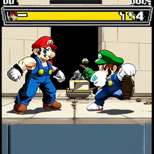 Mario combat with goku in the sewers