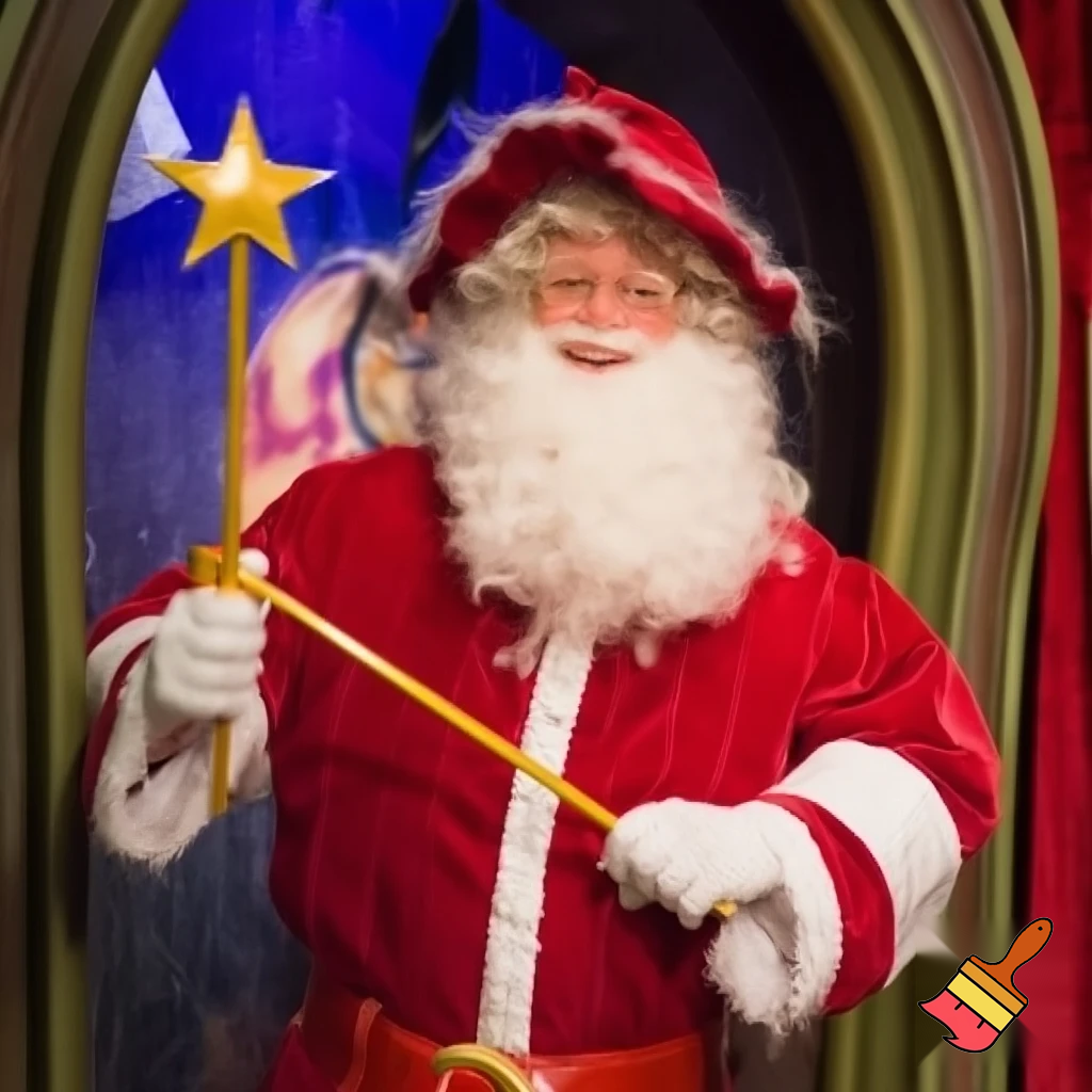 Santa Claus Pennwell Disney🇫🇷 wizard Santa Claus Santa Claus real person Disneyland Paris Santa Claus in Paris the wizard💫🏰 a wizard hat Magic Star wand