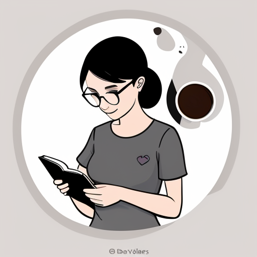 Wygeneruj dziewczynę czytającą książkę albo mangę. Dziewczyna ma brązowe, kręcone włosy do ramion i czarne okulary i bluzę (czarną albo szarą). Pije herbatę albo kawę. Może mieć luk. W tle jest magia. Obok niej siedzi fretka 