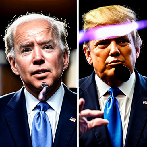 pregnant Joe Biden and a trump behind him
