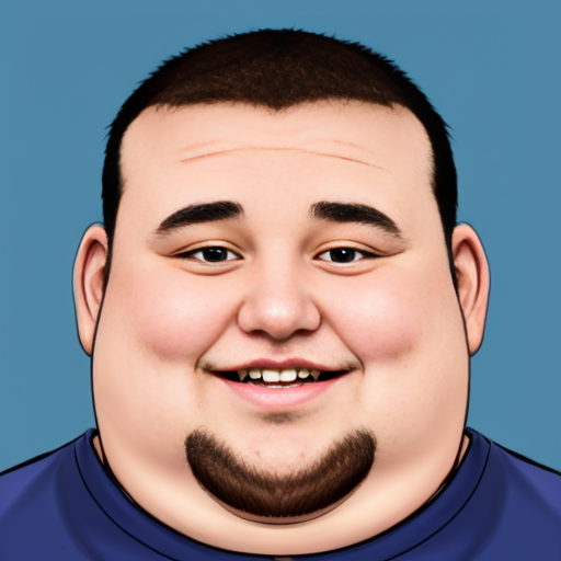 fat america guy giant chin wobbling 