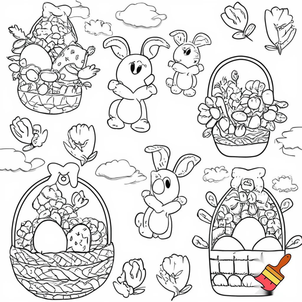 Easter colouring pictures
