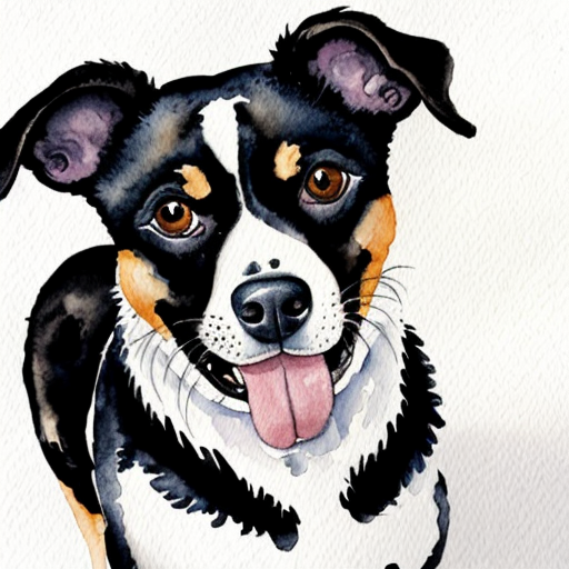 Cartoon rubber hose black and white dog