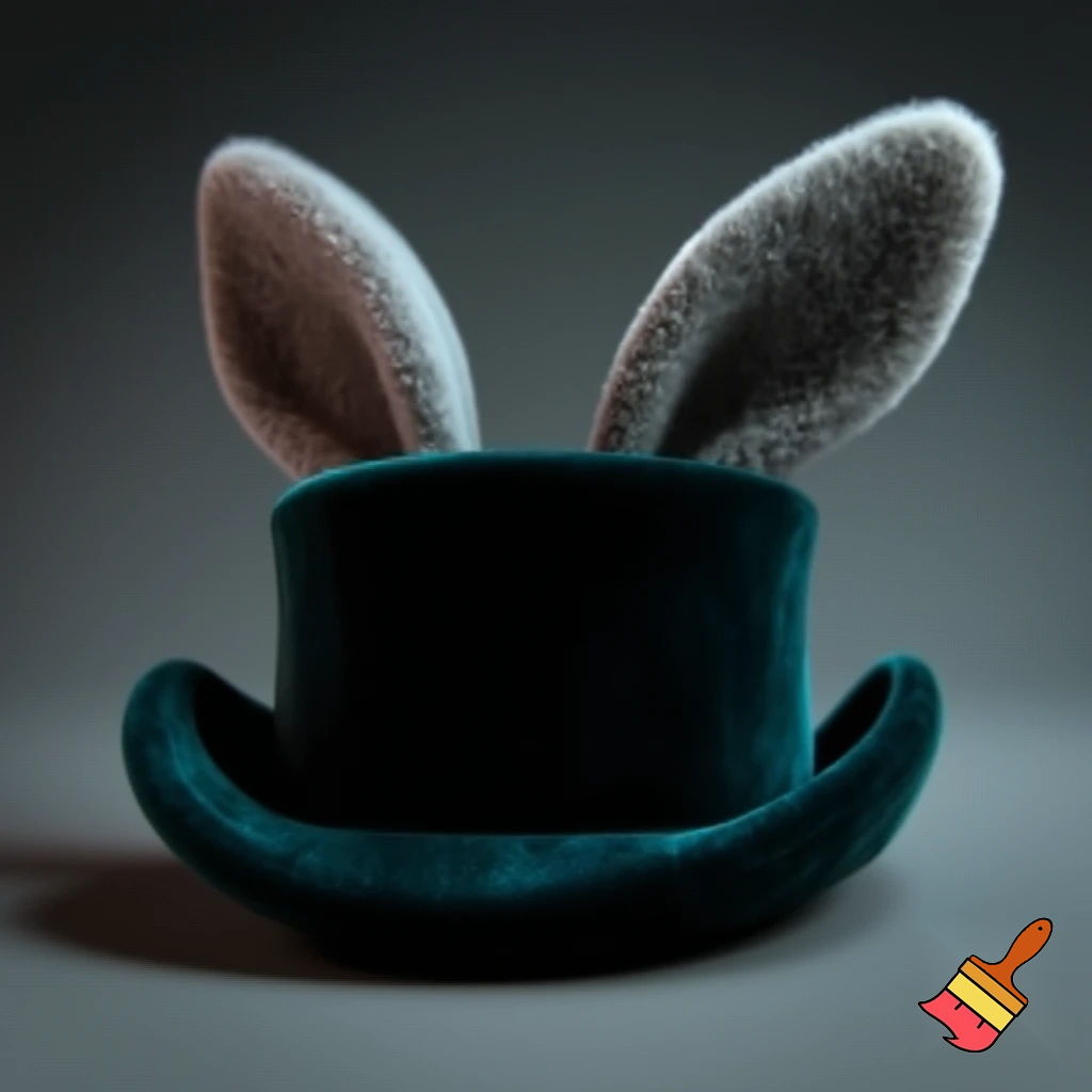 Velvet top hat, bunny ears, bunny ears top hat velvet