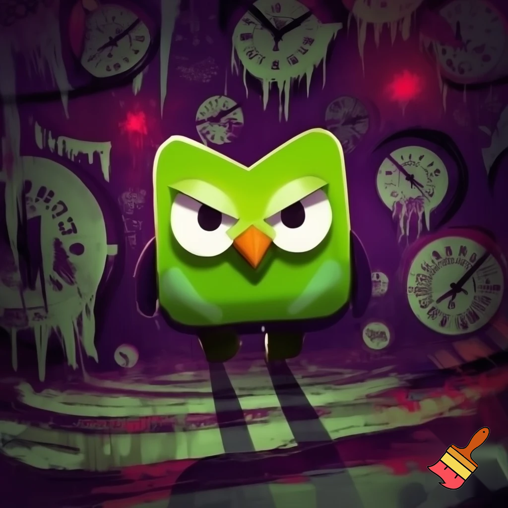 Duolingo but make it distorted and creepy