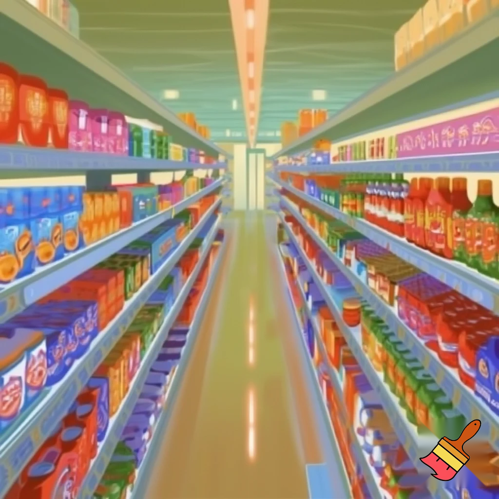 A checkout isle and the grocery store only the isle not the checkout rail