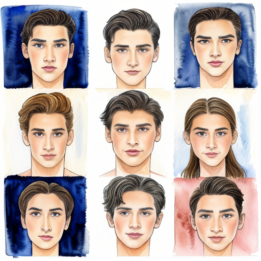  individual head shots of the different main characters from the book the outsiders, in the style of line drawings