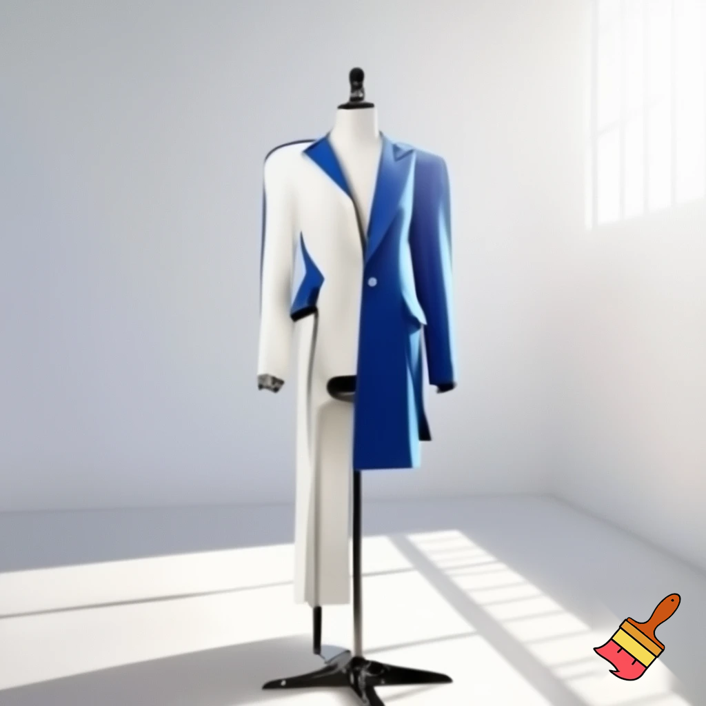 A stylish outfit on a mannequin in a bright studio