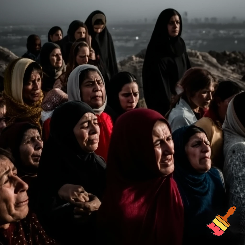 Women watching crucifixion 