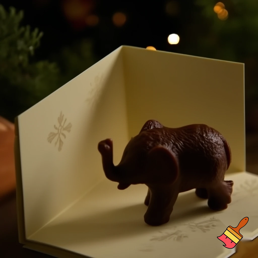 Open calendar, the Alpine calendar calendar, chocolate elephant calendar Christmas Christmas