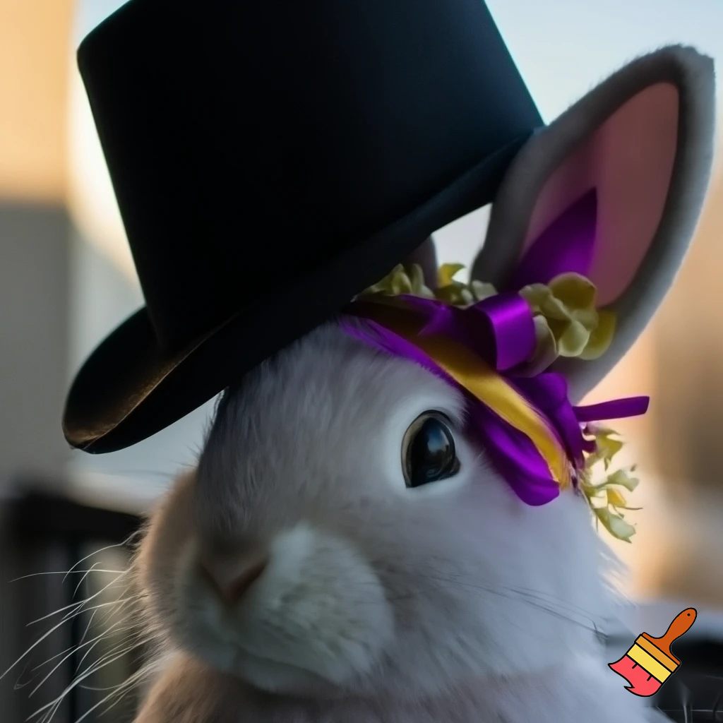 Easter bunny top hat, Easter balcony headband, purple and gold headband top hat