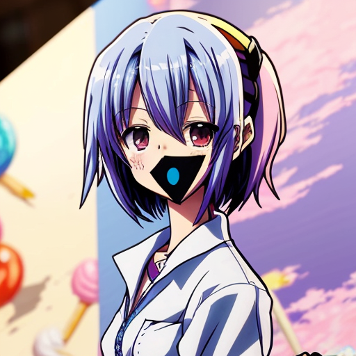 make a cartoon character that is a cotton candy