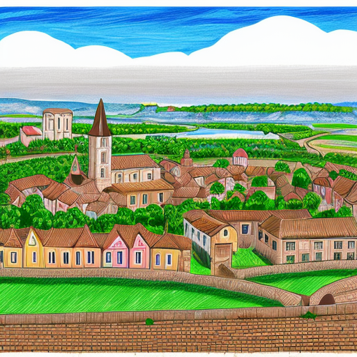 Small Medieval Town named Brown Town. Drawn entirely from Microsoft paint.