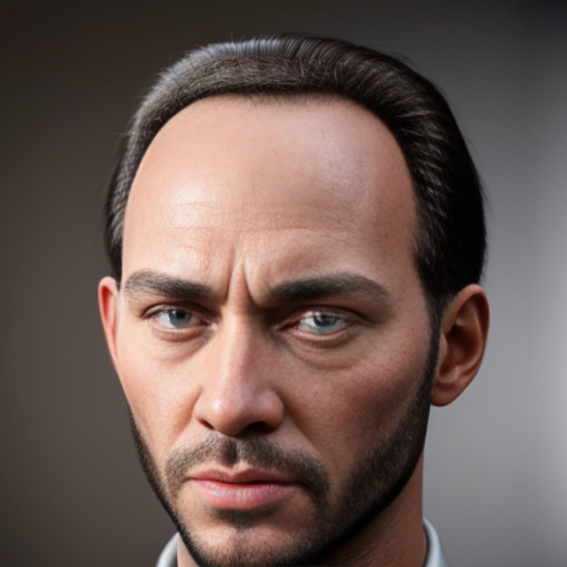 a guy that has a massive forehead