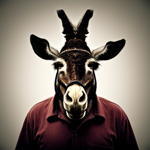 man with donkey head