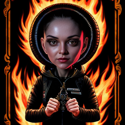 Alien Romulus style Ripley with fire flame gun 