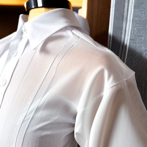 Transparent background, a single white shirt folded as it is in the closet, with clear stitching and visible wrinkles. The shirt has rich details, such as the texture of the fabric and the shape of the folds. Shot from left to right.