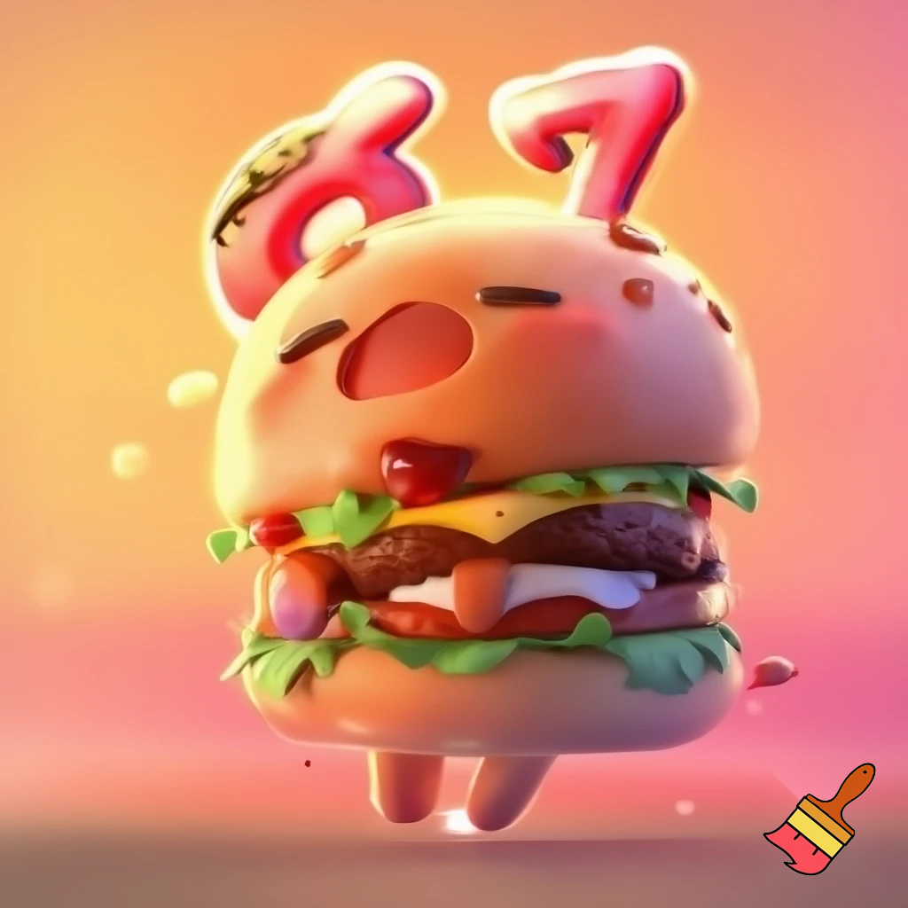 sanata eat hamburger and say 67!!1
