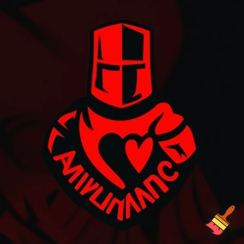 Counseling office logo that says fairview counseling with a templar night and a heart pt something somewhere to show the counselors care about the school. Red and black theme