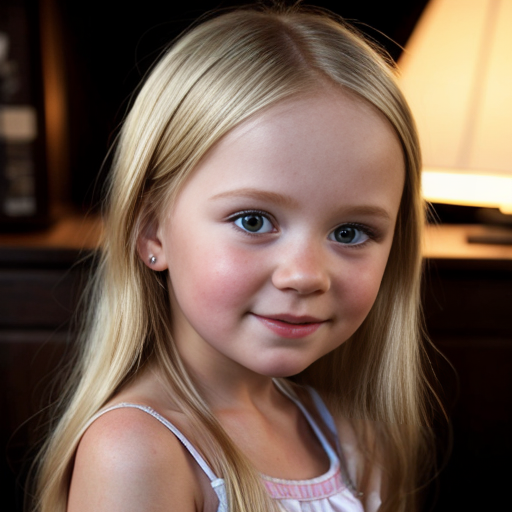 finnish little girl sisters at night dress, very beautiful and eager, long blonde hair, close up