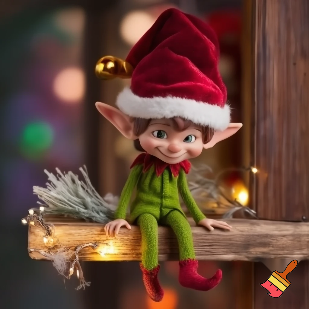 Christmas velvet hat elf on the shelf