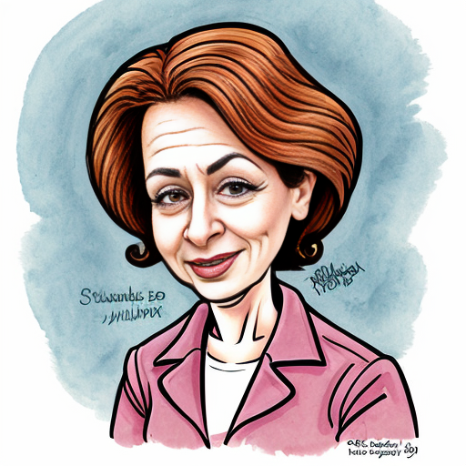 caricatura de una mujer valiente
