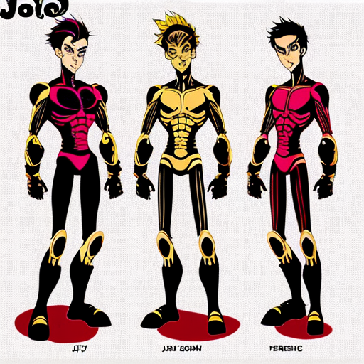 JoJo stand, bad quality, humanoid, there may be different colors, single-color background, manga style, there may be different processes, no hair, no human, no human face