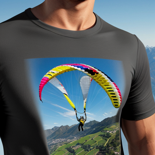 I need a paraglider new design for print on tshirt 