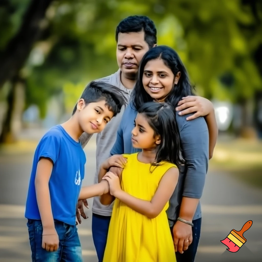 A family that has two children the boy is 10 years old and the girl is 7 years old