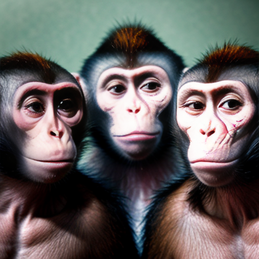 A bunch of funny monkeys that look funny 
