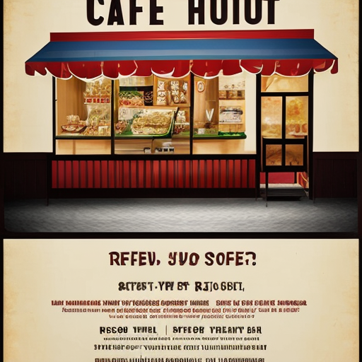 cafe or resturaunt poster
