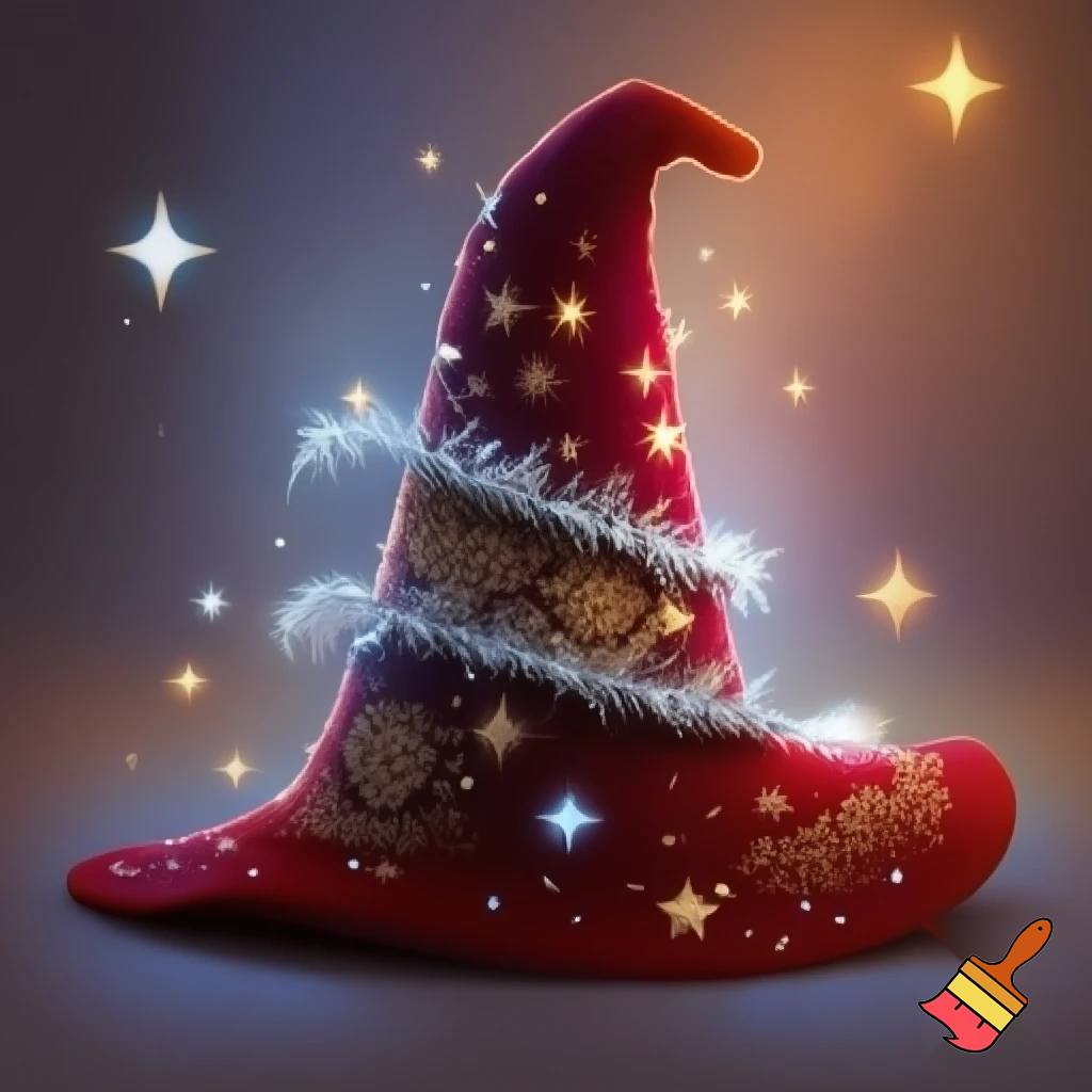 Christmas wizard hat stars and means