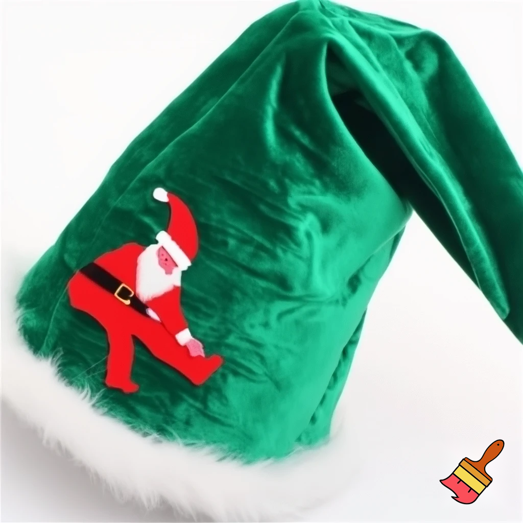 Christmas wizard hat velvet and fabric Santa Claus hat