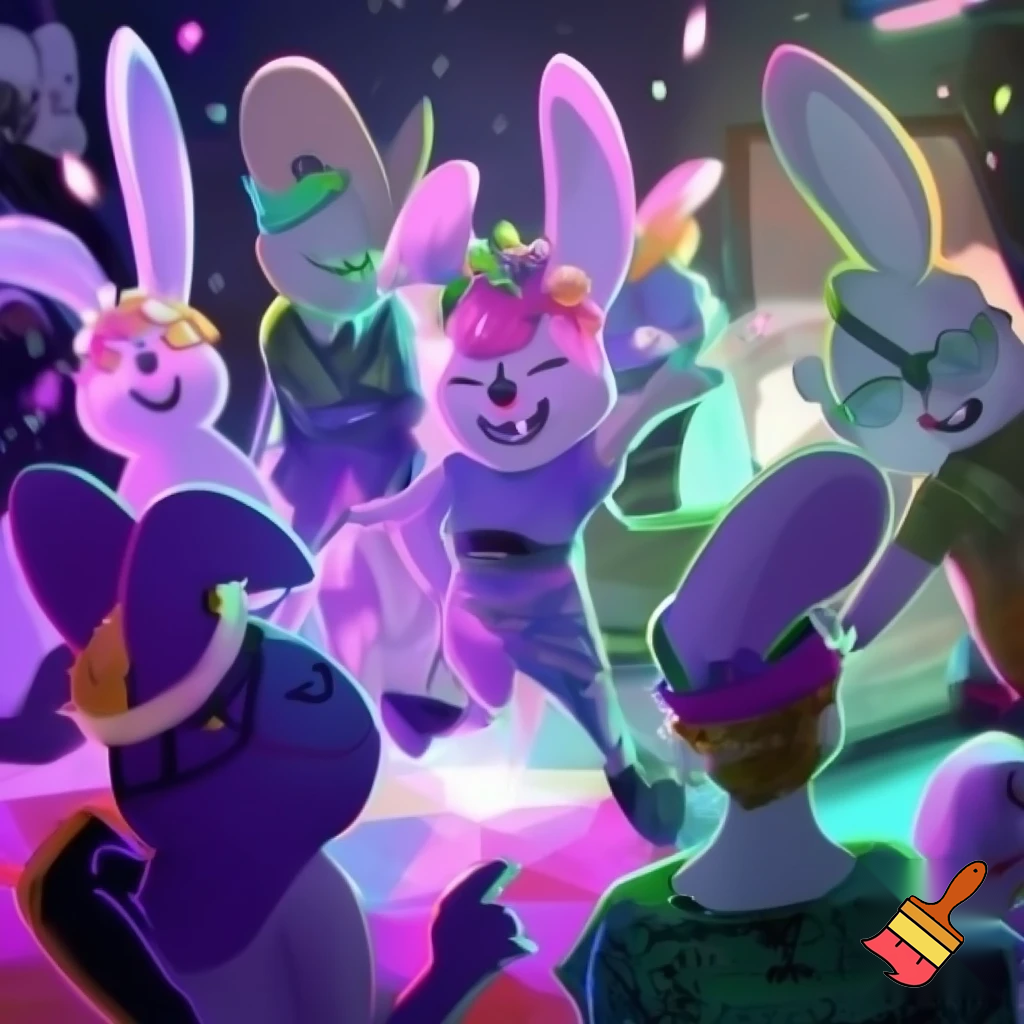 Easter bunny club with Easter bunny ears headband