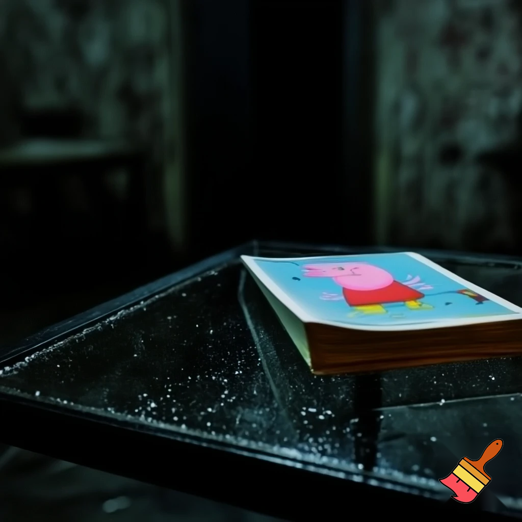 Dad peppa pig book rain glass scary room 