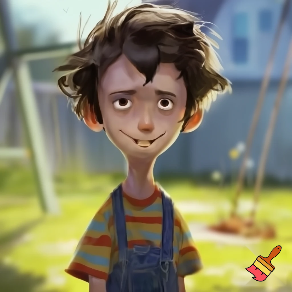 A skinny kid called Thomas who has brown greasy hair, and a moustache!