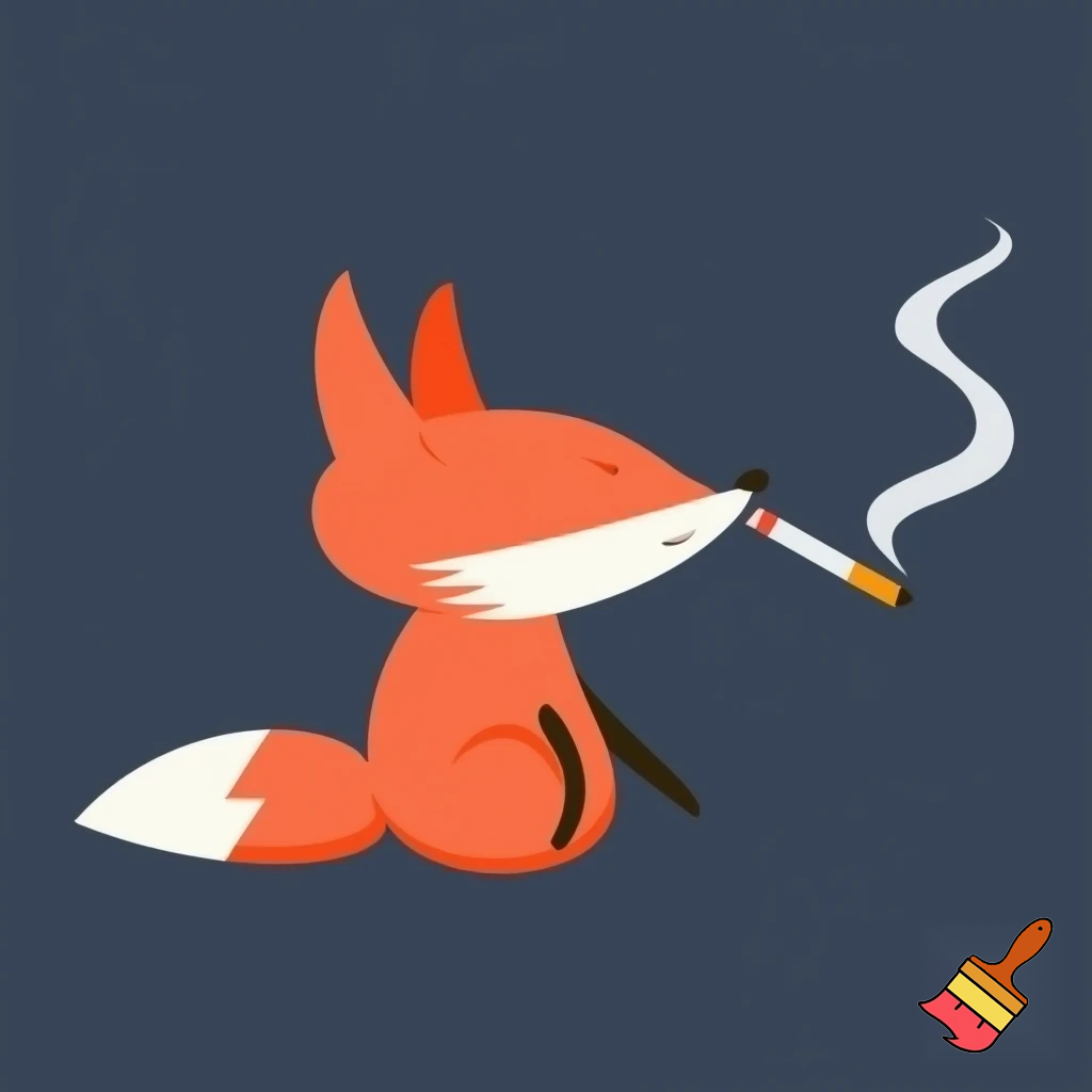 Fox smoking 