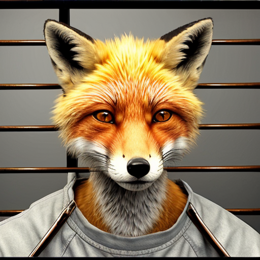 mugshot red fox evil jail

