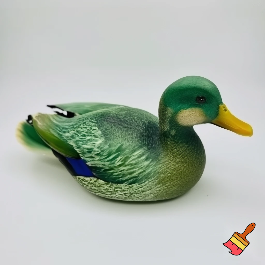 pato de boracha verde