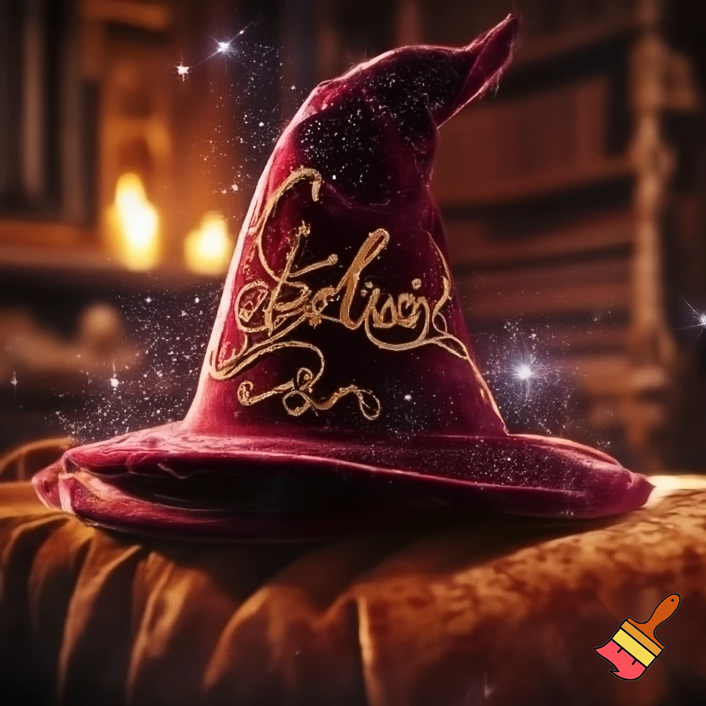 Christmas wizard hat written and velvet Bailey Tolly name on his message