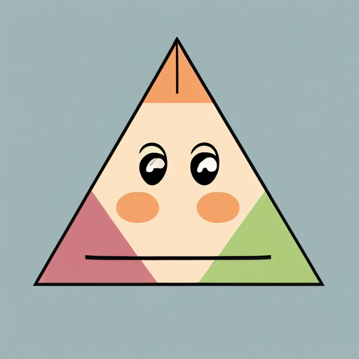a cartoon triangle who is sad