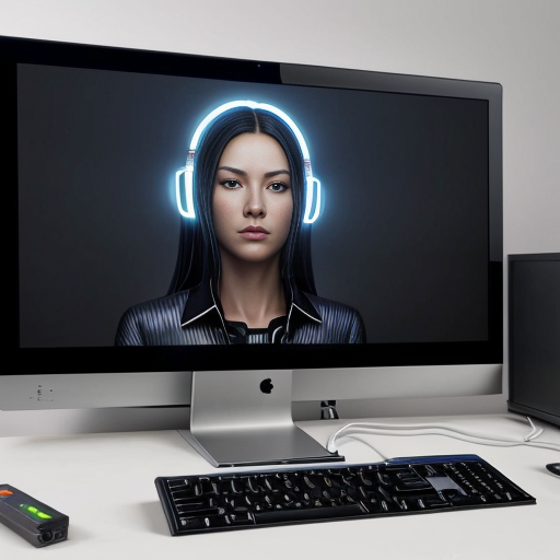 erstelle ein bild wo ein Computer zu sehen ist das soll Ki darstellen und es soll eine Falsche Information anzeigen

