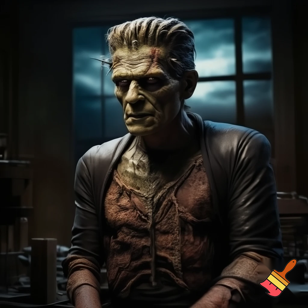 A lore acurate photo of Frankenstein