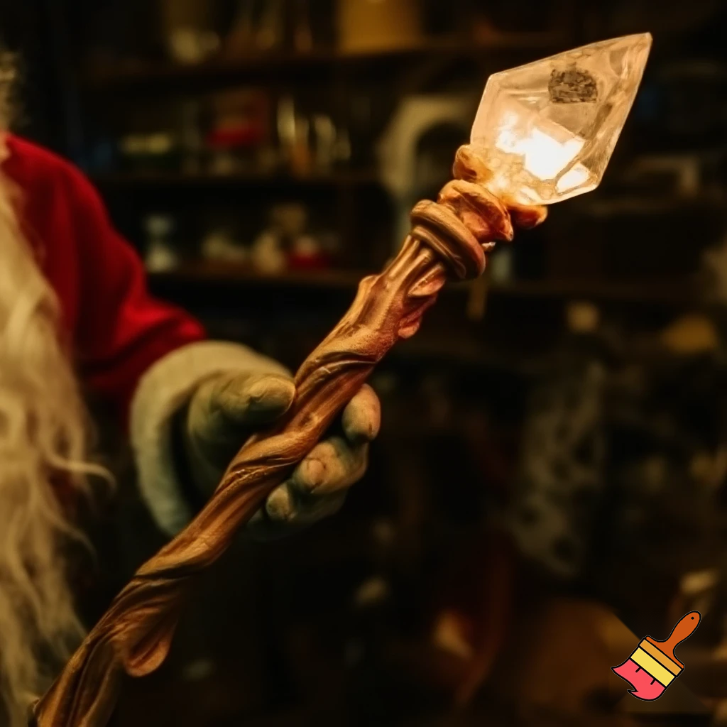 Santa Claus magic walking stick staff